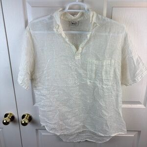 La Bottega di Brunella Short Sleeve Collared Popover Top